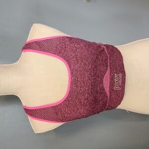 Victoria's Secret Pink active yoga mesh racerback sports bra